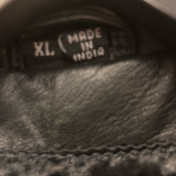 Vintage suzuki men’s all black leather jacket - Picture 3 of 6